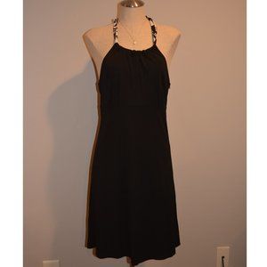 Ann Taylor LOFT Halter Dress with Floral Tie